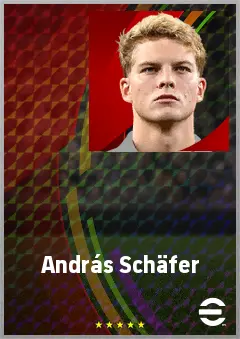 András Schäfer eFootball 2026 player card, 72 OVR CMF