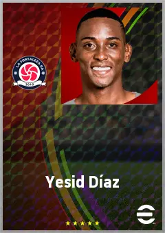 Yesid Díaz eFootball 2026 player card, 68 OVR DMF