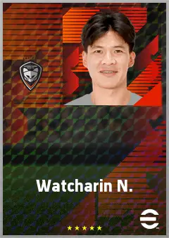 Watcharin N. eFootball 2026 player card, 64 OVR CB