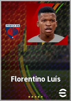 Florentino Luís eFootball 2026 player card, 74 OVR DMF