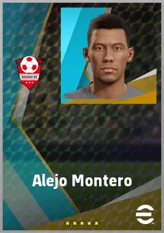 Alejo Montero eFootball 2026 player card, 72 OVR RB