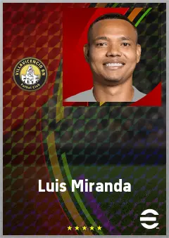 Luis Miranda eFootball 2026 player card, 70 OVR CMF