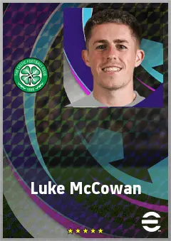 Luke McCowan eFootball 2026 player card, 71 OVR CMF