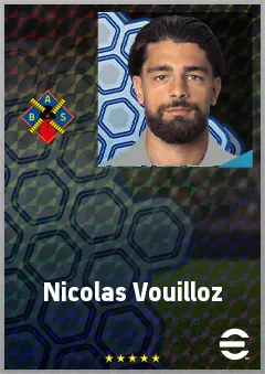 Nicolas Vouilloz eFootball 2026 player card, 70 OVR CB