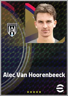Alec Van Hoorenbeeck eFootball 2026 player card, 68 OVR CB
