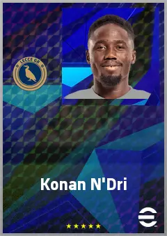 Konan N'Dri eFootball 2026 player card, 70 OVR CF