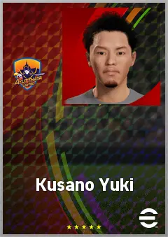 Kusano Yuki eFootball 2026 player card, 68 OVR CF