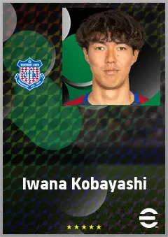 Kobayashi Iwana eFootball 2026 player card, 65 OVR LMF