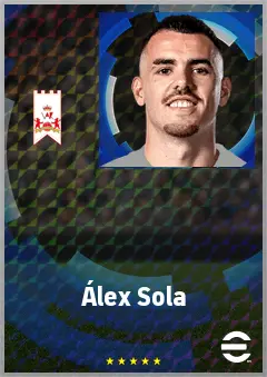 Álex Sola eFootball 2026 player card, 71 OVR LMF