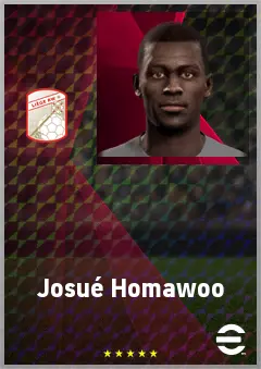 Josué Homawoo eFootball 2026 player card, 70 OVR CB