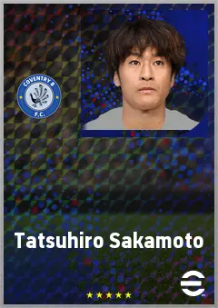 Sakamoto Tatsuhiro eFootball 2026 player card, 71 OVR RMF