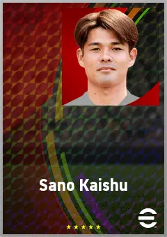 Sano Kaishu eFootball 2026 player card, 76 OVR DMF