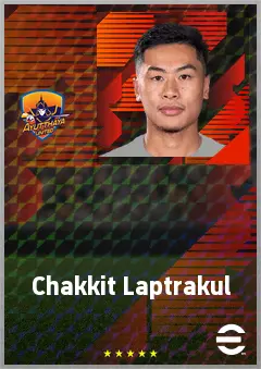 Chakkit Laptrakul eFootball 2026 player card, 65 OVR LMF