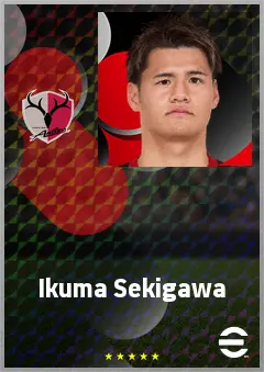 Sekigawa Ikuma eFootball 2026 player card, 71 OVR CB