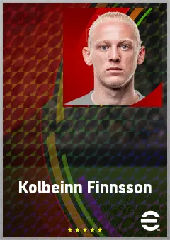 Kolbeinn Finnsson eFootball 2026 player card, 68 OVR LB