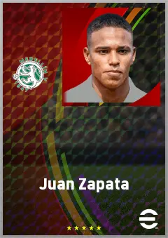 Juan Zapata eFootball 2026 player card, 72 OVR CMF