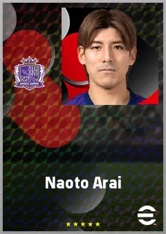 Arai Naoto eFootball 2026 player card, 71 OVR RMF