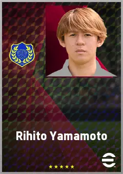 Yamamoto Rihito eFootball 2026 player card, 71 OVR CMF