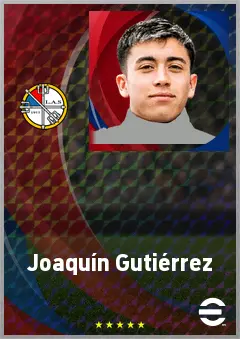 Joaquín Gutiérrez eFootball 2026 player card, 69 OVR RB