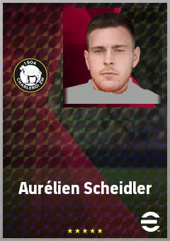 Aurélien Scheidler eFootball 2026 player card, 70 OVR CF