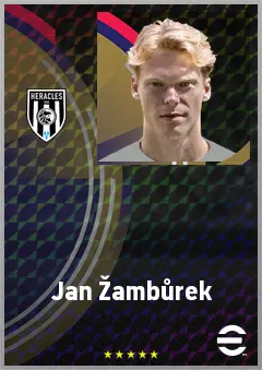 Jan Žambůrek eFootball 2026 player card, 67 OVR CMF