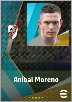 Aníbal Moreno eFootball 2026 player card, 75 OVR DMF