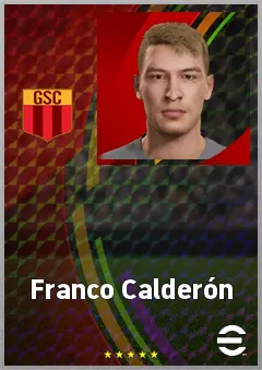 Franco Calderón eFootball 2026 player card, 72 OVR CB