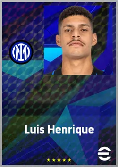 Luis Henrique eFootball 2026 player card, 75 OVR RMF