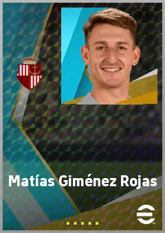 Matías Giménez Rojas eFootball 2026 player card, 71 OVR CF
