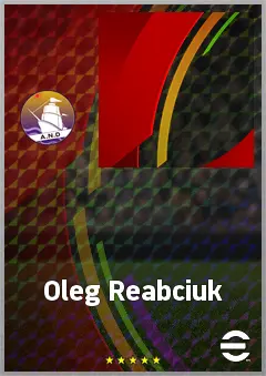 Oleg Reabciuk eFootball 2026 player card, 72 OVR LB