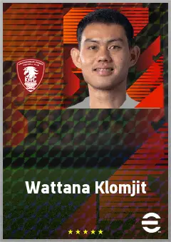 Wattana Klomjit eFootball 2026 player card, 63 OVR RB