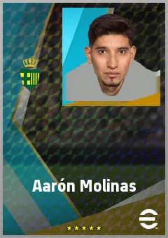 Aarón Molinas eFootball 2026 player card, 74 OVR AMF