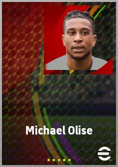 Michael Olise eFootball 2026 player card, 83 OVR RWF