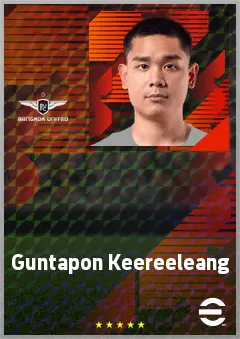 Guntapon Keereeleang eFootball 2026 player card, 63 OVR CF