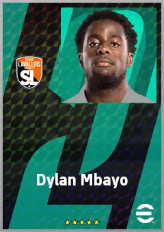 Dylan Mbayo eFootball 2026 player card, 69 OVR RWF