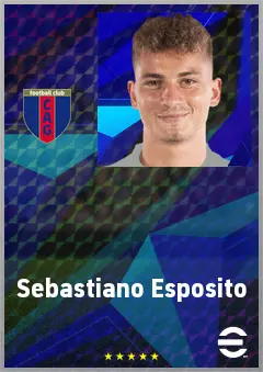 Sebastiano Esposito eFootball 2026 player card, 72 OVR CF