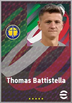 Thomas Battistella eFootball 2026 player card, 69 OVR CMF