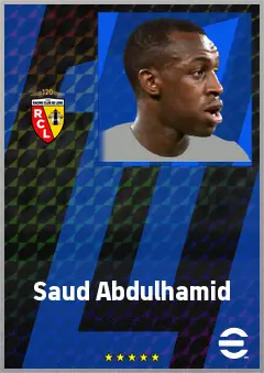 Saud Abdulhamid eFootball 2026 player card, 73 OVR RB