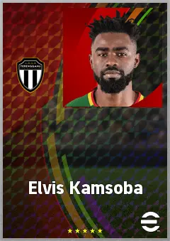 Elvis Kamsoba eFootball 2026 player card, 67 OVR LWF