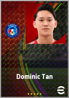 Dominic Tan eFootball 2026 player card, 66 OVR CB
