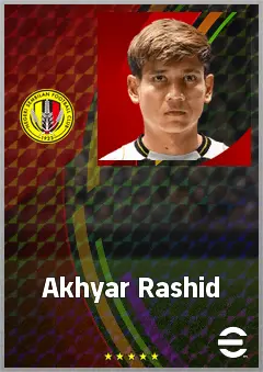 Akhyar Rashid eFootball 2026 player card, 69 OVR LWF