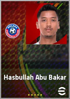 Hasbullah Abu Bakar eFootball 2026 player card, 62 OVR CMF
