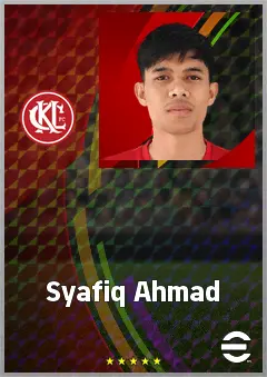 Syafiq Ahmad eFootball 2026 player card, 64 OVR CF