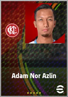 Adam Nor Azlin eFootball 2026 player card, 64 OVR CB