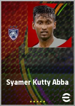 Syamer Kutty Abba eFootball 2026 player card, 69 OVR DMF