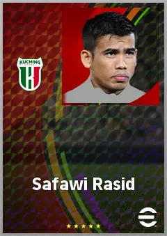 Safawi Rasid eFootball 2026 player card, 66 OVR RWF
