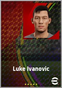 Luke Ivanovic eFootball 2026 player card, 69 OVR CF