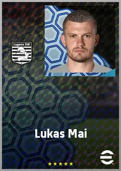 Lukas Mai eFootball 2026 player card, 72 OVR CB