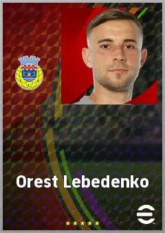 Orest Lebedenko eFootball 2026 player card, 67 OVR LB