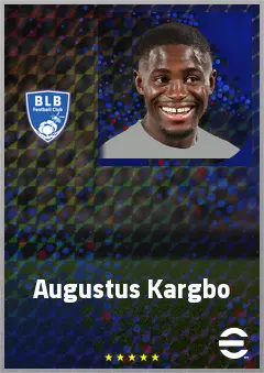 Augustus Kargbo eFootball 2026 player card, 68 OVR CF